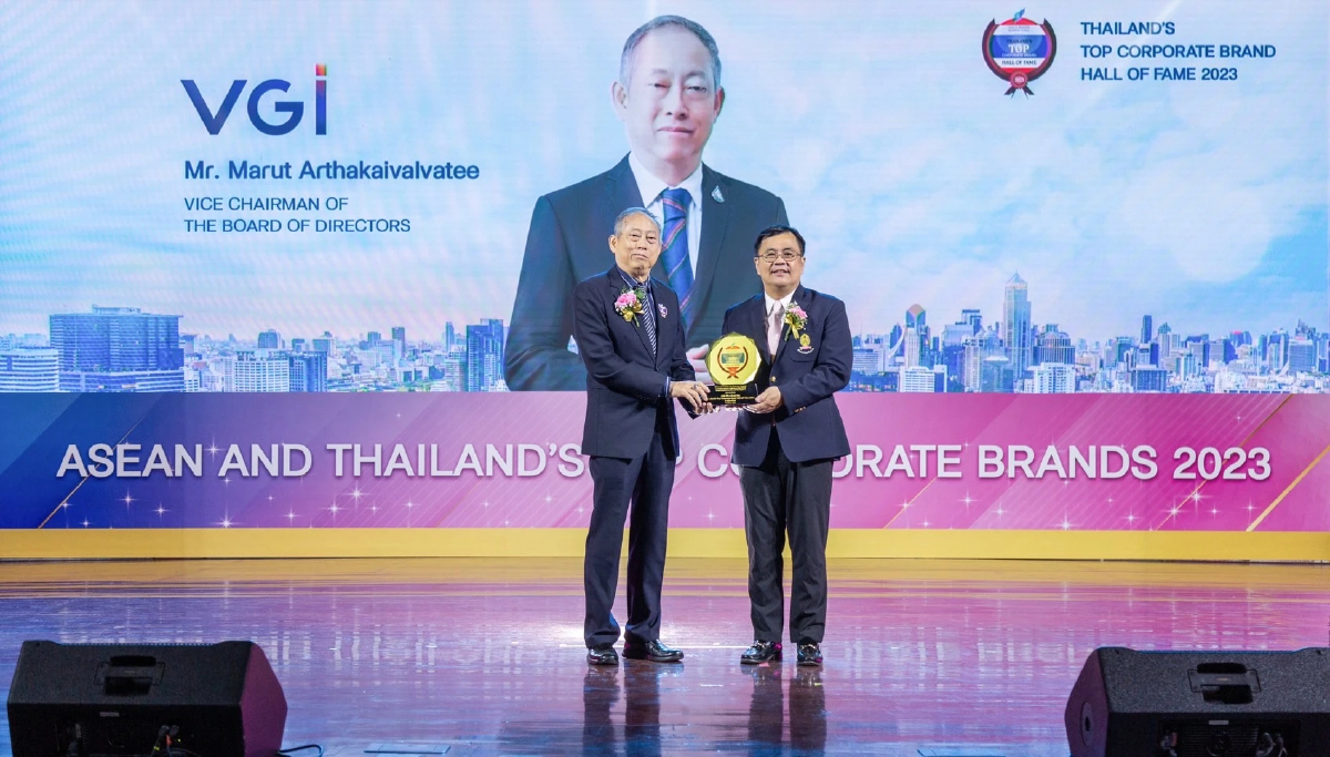 VGI คว้ารางวัล Thailand’s Top Corporate Brand Hall of Fame 2023 VGI คว้ารางวัล Thailand’s Top Corporate Brand Hall of Fame 2023