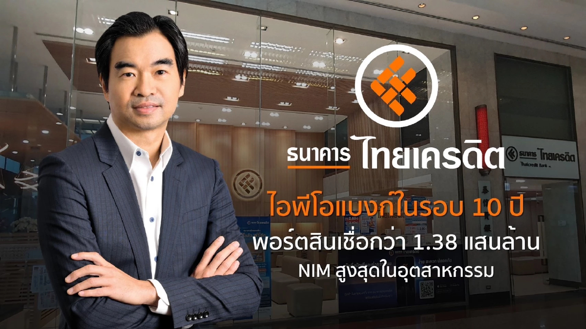 ธนาคารไทยเครดิต พอร์ตสินเชื่อกว่า 1.38 แสนล้าน NIM สูงสุดในอุตสาหกรรม ธนาคารไทยเครดิต พอร์ตสินเชื่อกว่า 1.38 แสนล้าน NIM สูงสุดในอุตสาหกรรม
