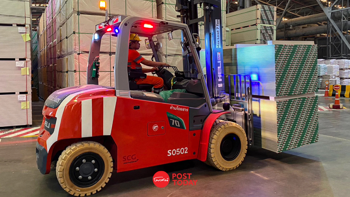 'สยามยิปซัม' นำร่องใช้ EV FORKLIFT ในโรงงาน วางแผนครบ 100% ทุกโรงงานในปี 2025 'สยามยิปซัม' นำร่องใช้ EV FORKLIFT ในโรงงาน วางแผนครบ 100% ทุกโรงงานในปี 2025