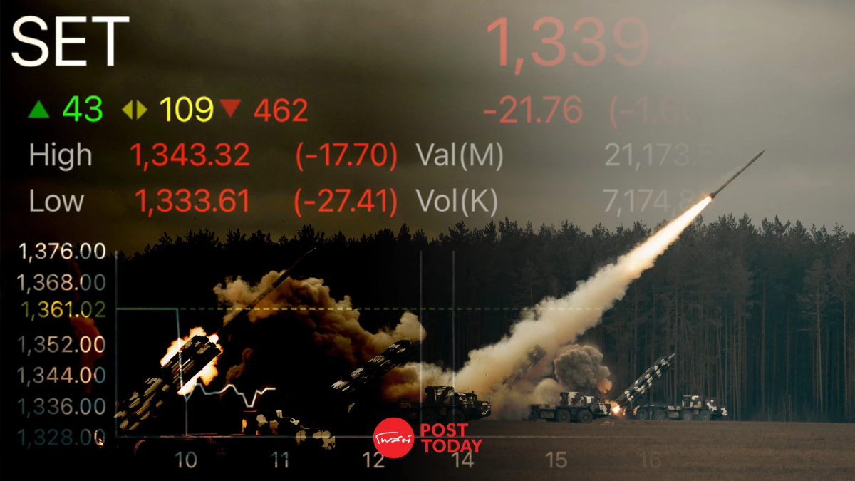 วิตกข่าวอิสราเอลโจมตีอิหร่าน กดหุ้นไทยร่วง 21.76 จุด วิตกข่าวอิสราเอลโจมตีอิหร่าน กดหุ้นไทยร่วง 21.76 จุด