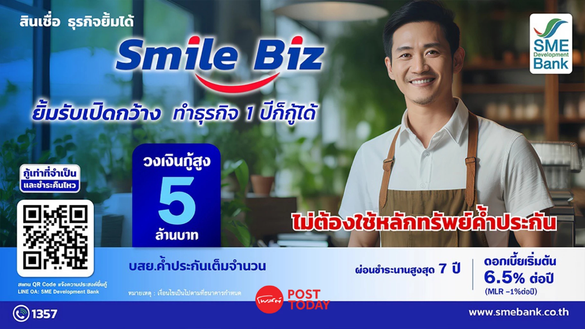 SME D Bank ทุ่มหมื่นล้าน ปล่อยสินเชื่อหนุน SME 1 ปีก็กู้ได้ วงเงินสูงสุด 5 ล้าน SME D Bank ทุ่มหมื่นล้าน ปล่อยสินเชื่อหนุน SME 1 ปีก็กู้ได้ วงเงินสูงสุด 5 ล้าน