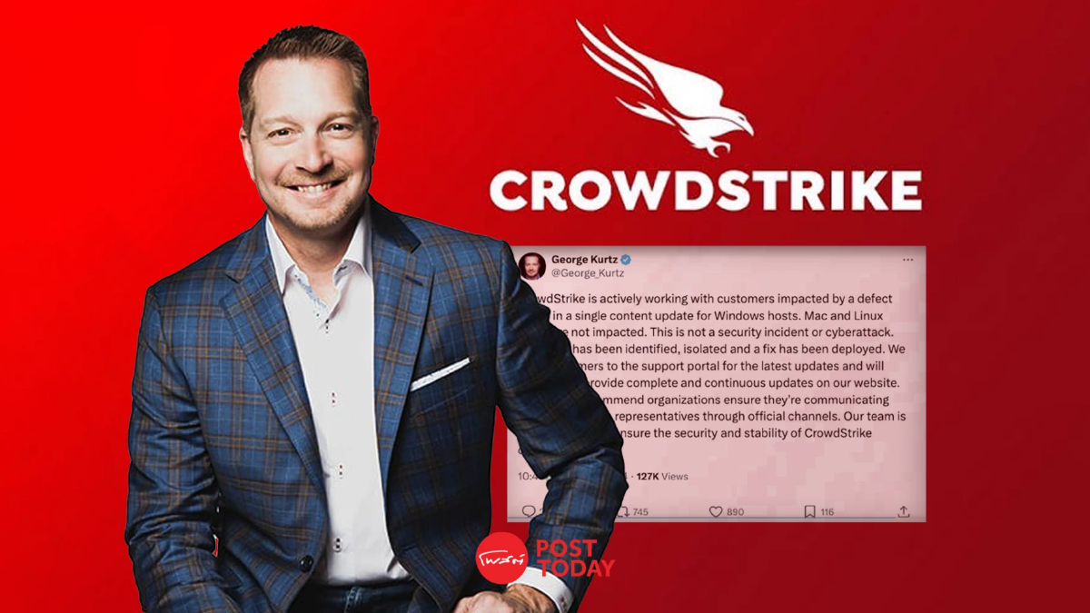 CEO CrowdStrike โพสต์ทวิตเตอร์ระบุ 'การแก้ไขได้ถูกติดตั้งแล้ว' CEO CrowdStrike โพสต์ทวิตเตอร์ระบุ 'การแก้ไขได้ถูกติดตั้งแล้ว'