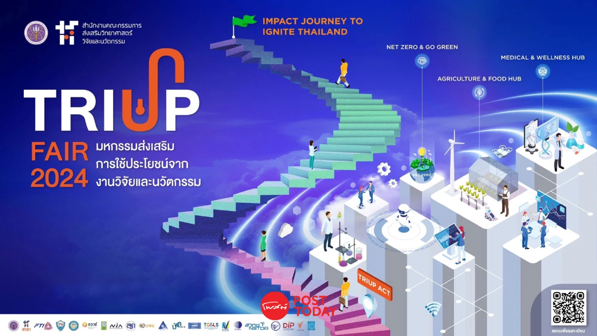 TRIUP FAIR 2024 เสริมศักยภาพด้านวิทยาศาสตร์ วิจัยและนวัตกรรม TRIUP FAIR 2024 เสริมศักยภาพด้านวิทยาศาสตร์ วิจัยและนวัตกรรม