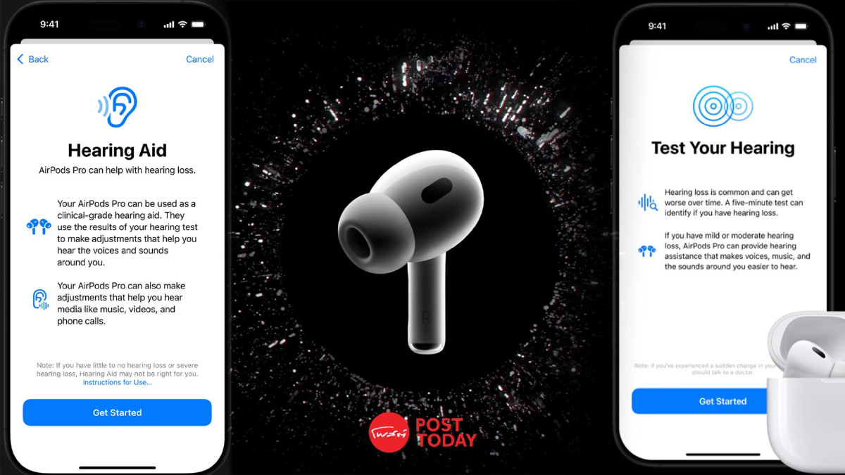 Apple ปฏิวัติวงการสุขภาพ ผนึกฟีเจอร์ "เครื่องช่วยฟัง" ใน AirPods Pro 2 Apple ปฏิวัติวงการสุขภาพ ผนึกฟีเจอร์ "เครื่องช่วยฟัง" ใน AirPods Pro 2