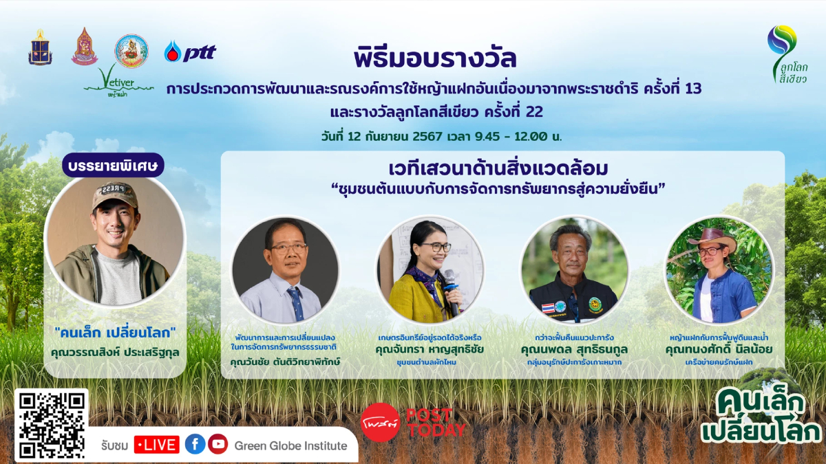 ปตท.มอบรางวัลลูกโลกสีเขียว “คนเล็ก เปลี่ยนโลก” แรงบันดาลใจเปลี่ยนโลกสู่ความยั่งยืน ปตท.มอบรางวัลลูกโลกสีเขียว “คนเล็ก เปลี่ยนโลก” แรงบันดาลใจเปลี่ยนโลกสู่ความยั่งยืน