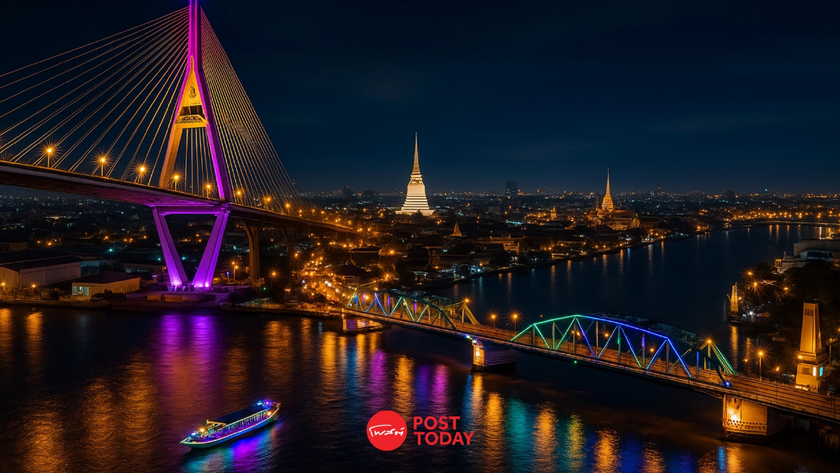 แสงสีตระการตา! ชวนชมไฟประดับสะพานเจ้าพระยา เฉลิมพระเกียรติฯ แสงสีตระการตา! ชวนชมไฟประดับสะพานเจ้าพระยา เฉลิมพระเกียรติฯ