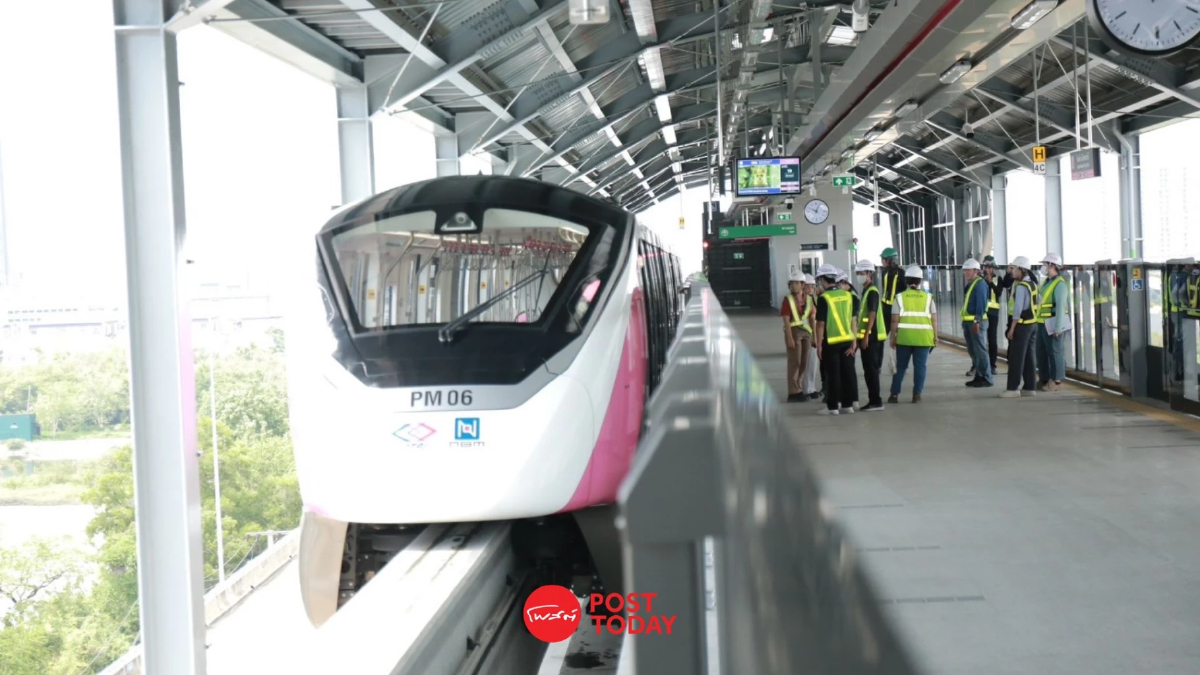 เริ่มเก็บเงินวันนี้ รถไฟฟ้าสายสีชมพูส่วนต่อขยายเมืองทองธานี เริ่มเก็บเงินวันนี้ รถไฟฟ้าสายสีชมพูส่วนต่อขยายเมืองทองธานี