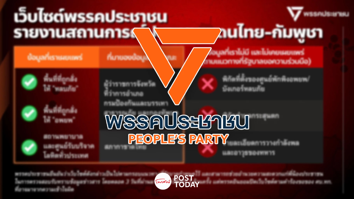 พรรคประชาชน แจ้งปิดเว็บไซต์ ยืนยันไม่เคยเผยพิกัดศูนย์อพยพ-หลุมหลบภัย พรรคประชาชน แจ้งปิดเว็บไซต์ ยืนยันไม่เคยเผยพิกัดศูนย์อพยพ-หลุมหลบภัย