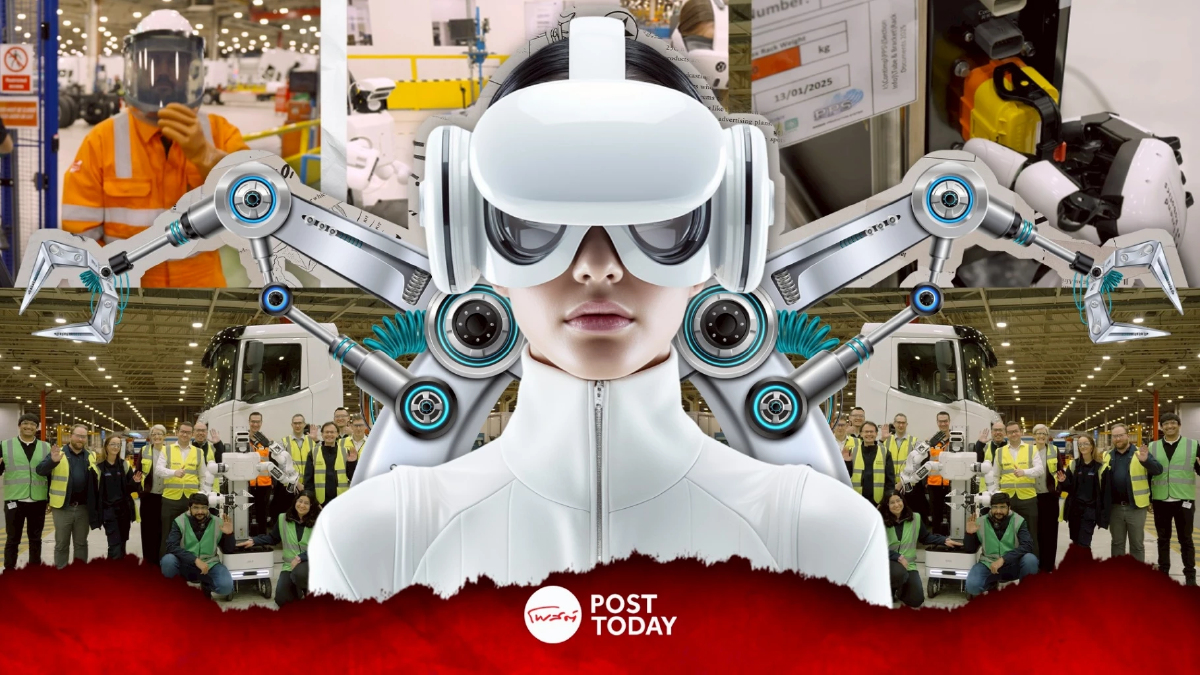 หุ่นยนต์บังคับผ่านแว่น VR เพิ่มความเร็วประกอบรถบรรทุก 50% หุ่นยนต์บังคับผ่านแว่น VR เพิ่มความเร็วประกอบรถบรรทุก 50%