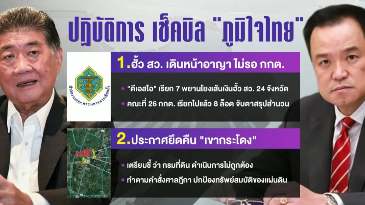 เพื่อไทยเขย่าการเมืองแก้แค้น"ภูมิใจไทยยื่นดาบสอบปมเขากระโดง เพื่อไทยเขย่าการเมืองแก้แค้น"ภูมิใจไทยยื่นดาบสอบปมเขากระโดง