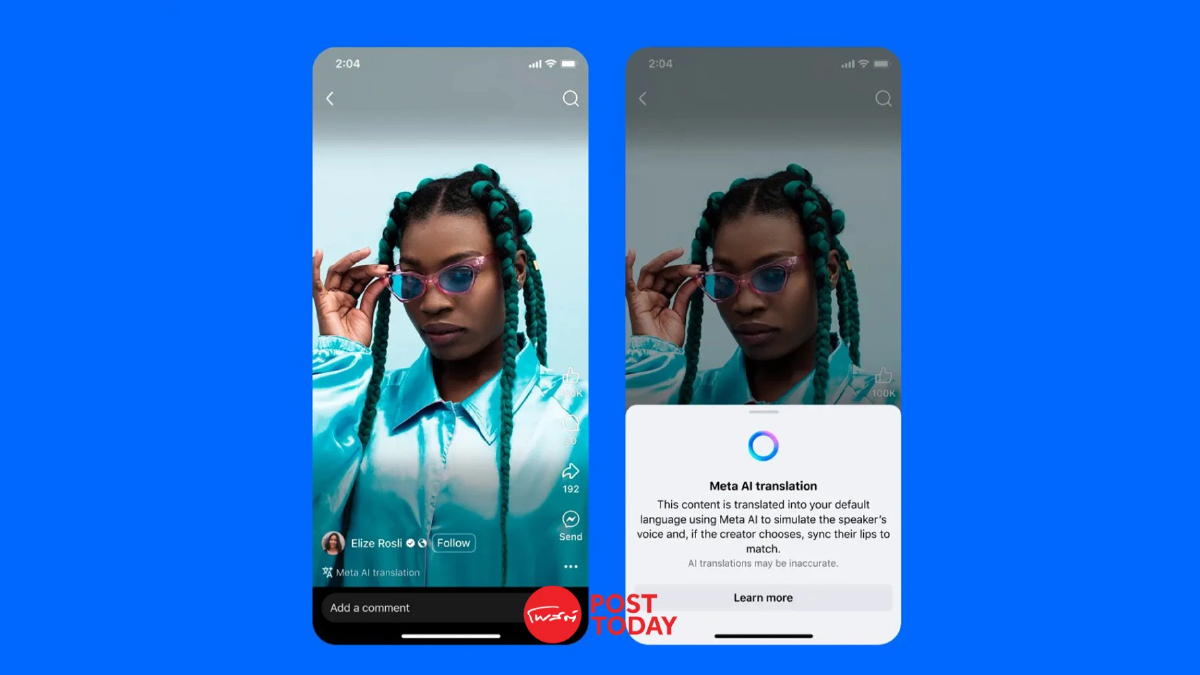 Meta เปิดตัวฟีเจอร์ AI แปลภาษาในวีดีโอบน Facebook และ Instargram Meta เปิดตัวฟีเจอร์ AI แปลภาษาในวีดีโอบน Facebook และ Instargram