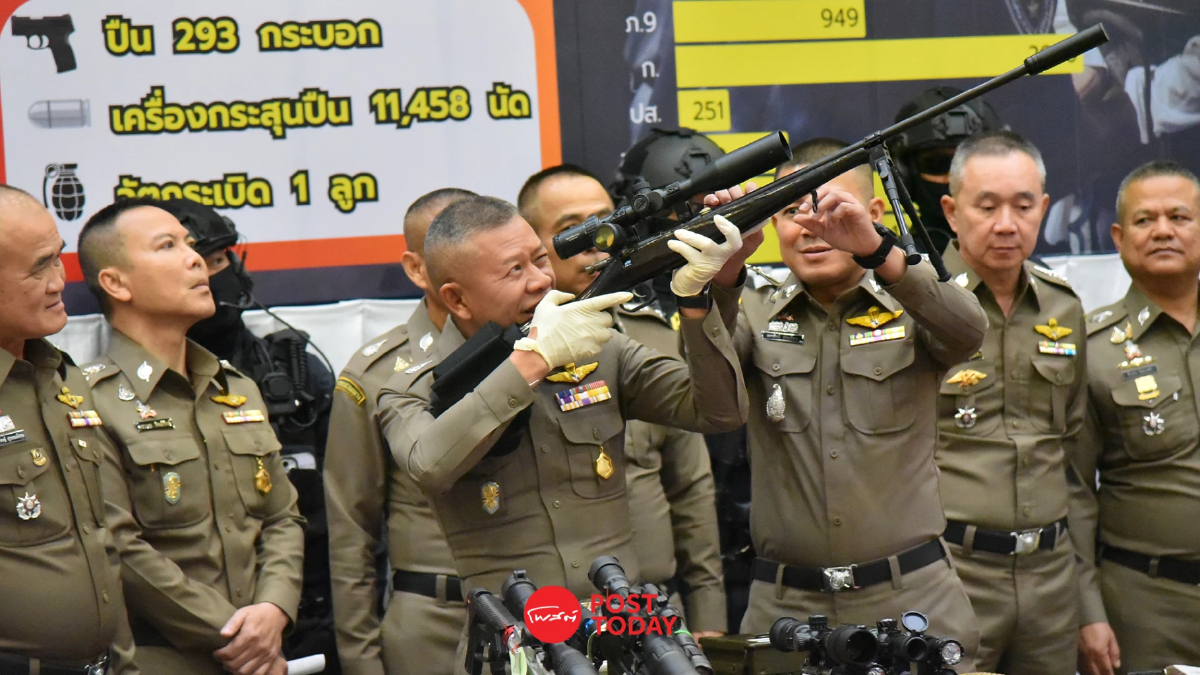 สตช.ระดมกวาดล้างอาวุธปืน 10 วัน รวบ! ผู้ต้องหารวมเกือบ 2 หมื่นคน สตช.ระดมกวาดล้างอาวุธปืน 10 วัน รวบ! ผู้ต้องหารวมเกือบ 2 หมื่นคน