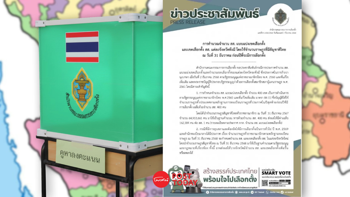 โควตาสส.แบ่งเขตอาจขยับ กกต.รอข้อมูลราษฎรใหม่ก่อนคำนวณ โควตาสส.แบ่งเขตอาจขยับ กกต.รอข้อมูลราษฎรใหม่ก่อนคำนวณ
