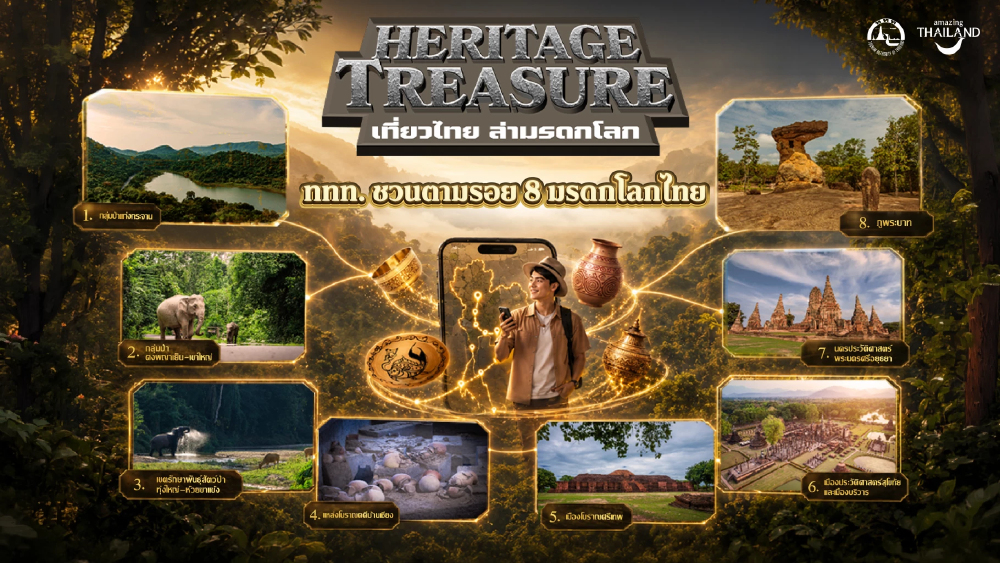 ททท. เปิดตัว ‘Heritage Treasure’ ล่า 8 มรดกโลกด้วยเทคโนโลยี AR ททท. เปิดตัว ‘Heritage Treasure’ ล่า 8 มรดกโลกด้วยเทคโนโลยี AR