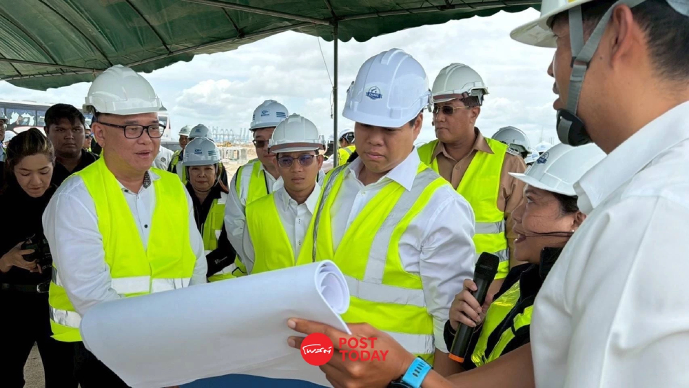 “สรรเพชญ” ลงพื้นที่ท่าเรือแหลมฉบัง ติดตามเฟส 3 - วาง Buffer Zone แก้จราจร