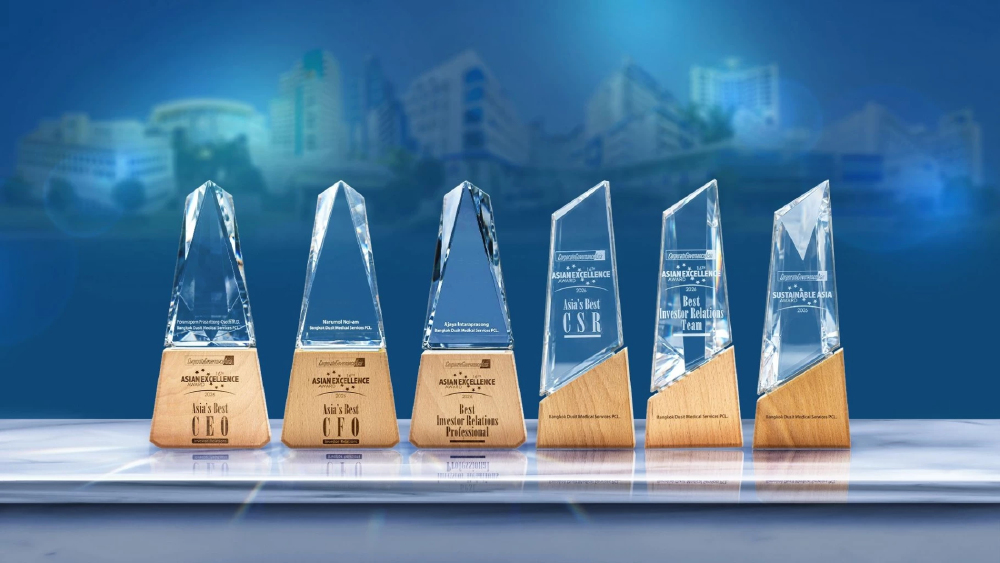 BDMS คว้า 6 รางวัล Asia Excellence Awards 2026 ตอกย้ำผู้นำด้านธรรมาภิบาลและยั่งยืน BDMS คว้า 6 รางวัล Asia Excellence Awards 2026 ตอกย้ำผู้นำด้านธรรมาภิบาลและยั่งยืน