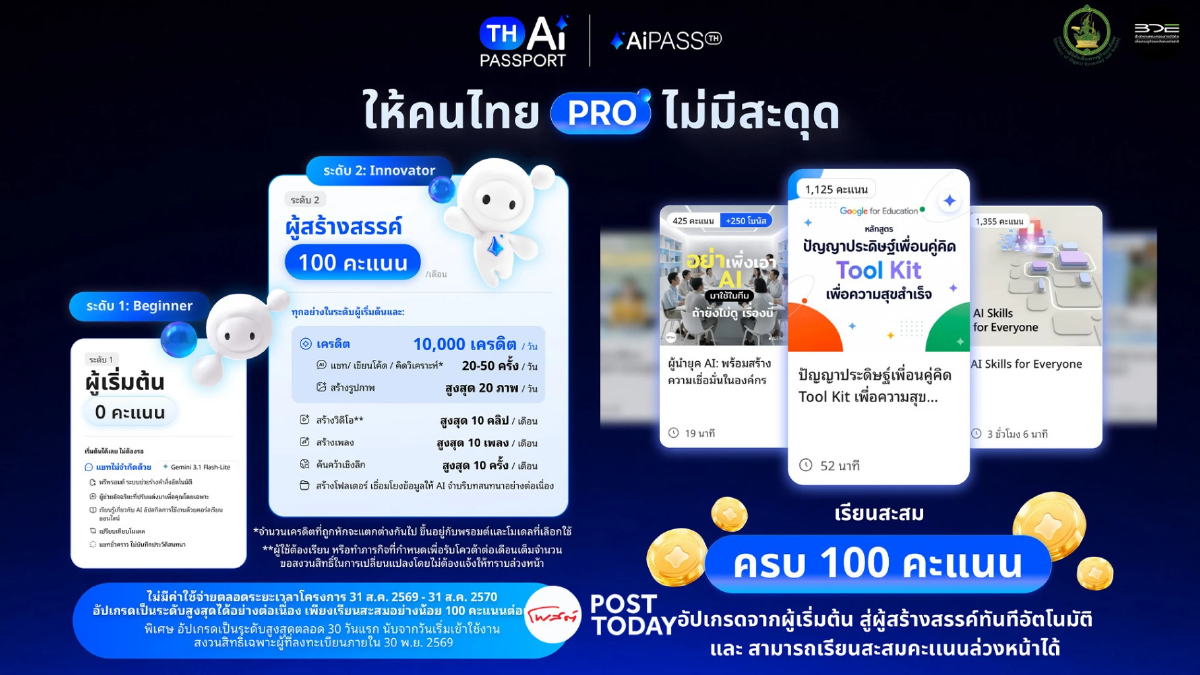 ดีเดย์ 31 ส.ค. ดีอี เปิดใช้ “TH-AI Passport” เต็มรูปแบบวันแรก ดีเดย์ 31 ส.ค. ดีอี เปิดใช้ “TH-AI Passport” เต็มรูปแบบวันแรก