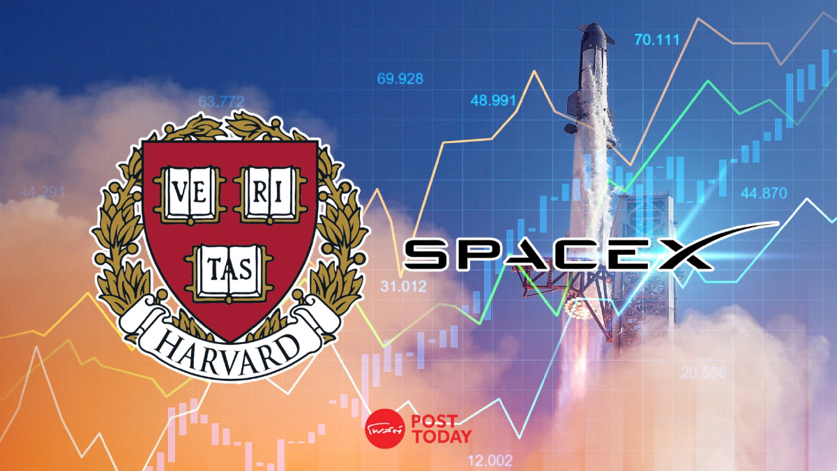 ฮาร์วาร์ดเปิดยอดถือครองหุ้น SpaceX ทะลุ 2.2 พันล้านดอลลาร์ ฮาร์วาร์ดเปิดยอดถือครองหุ้น SpaceX ทะลุ 2.2 พันล้านดอลลาร์