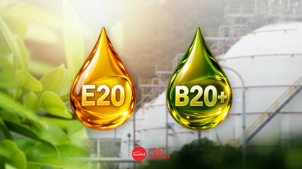 รัฐบาลลดภาษีสรรพสามิต E20-B20 รับปริมาณการใช้งาน 10 ล้านลิตร/วัน